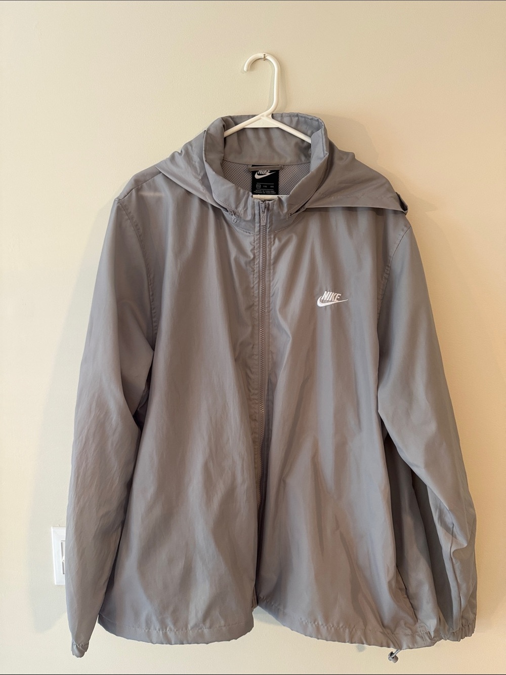 Nike Hooded Windbreaker Jacket - Light Gray